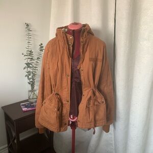 Garage Brown Hooded Field Jacket